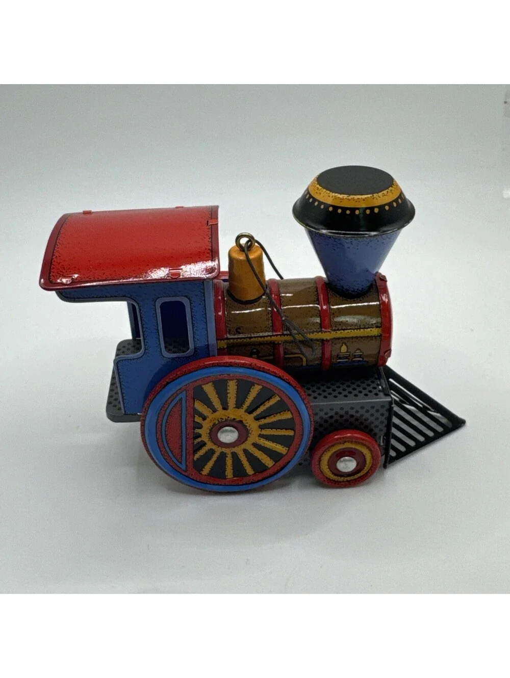 Vintage  1988 Tin Locomotive 7th Series Hallmark Christmas Ornament With Box